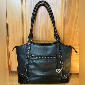 Brighton soft embossed black leather purse